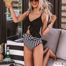 St. Thomas Treat Peplum Tankini in Black Image - 1