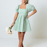 Sweetest Kisses Seersucker Babydoll Dress In Pear Image - 1
