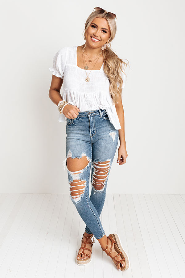 The Coy High Waist Distressed Skinny