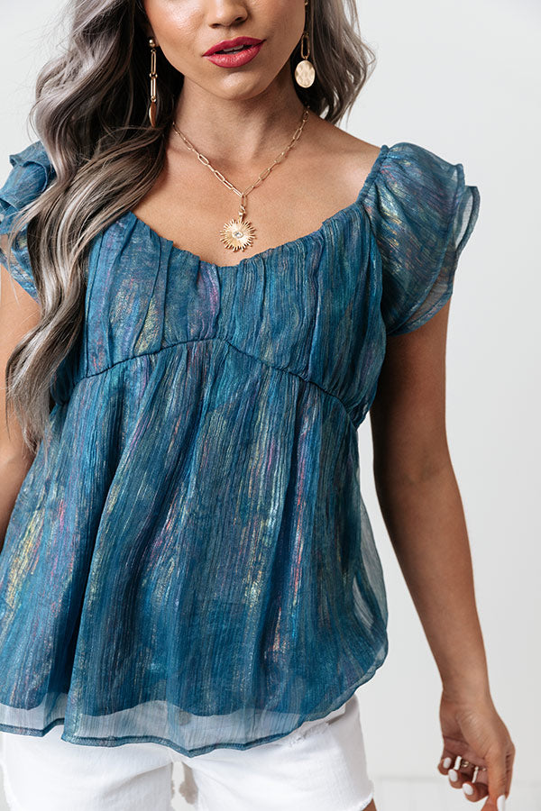 Whimsical Days Shimmer Babydoll Top Image - 3