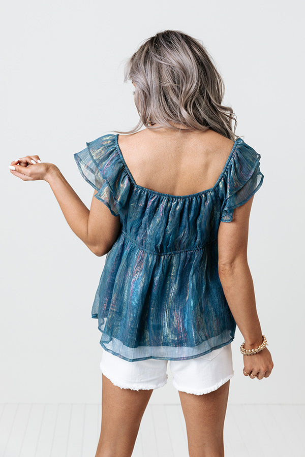 Whimsical Days Shimmer Babydoll Top Image - 5