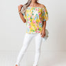 Sunset Moments Floral Shift Top In Yellow Image - 1