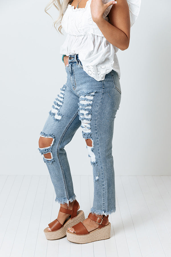 The Badgley High Waist Distressed Relaxed Skinny Image - 4