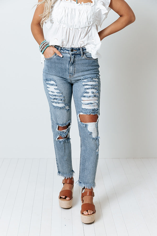The Badgley High Waist Distressed Relaxed Skinny Image - 1