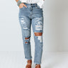The Badgley High Waist Distressed Relaxed Skinny Image - 1