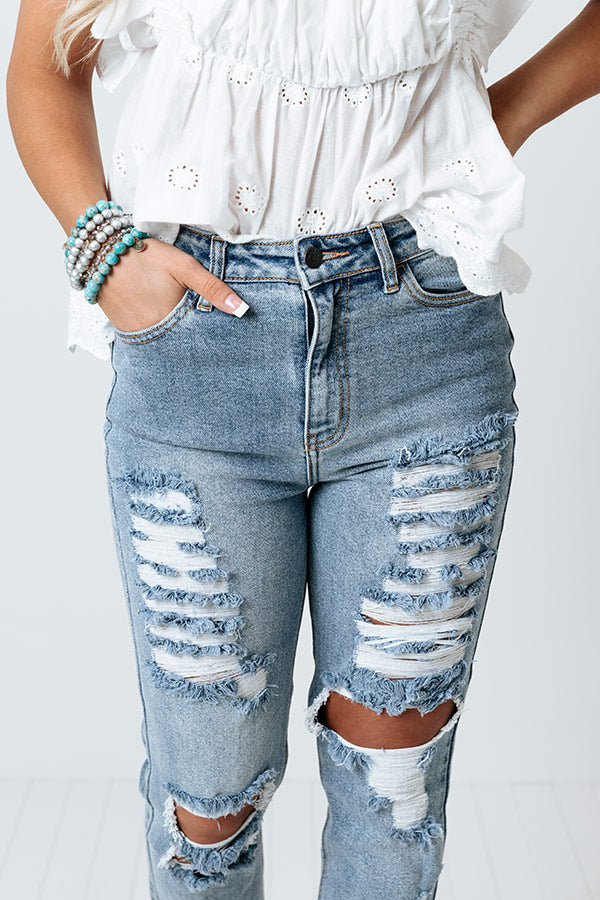 The Badgley High Waist Distressed Relaxed Skinny Image - 3
