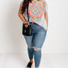 Flower Shop Embroidered Shift Top Curves Image - 1