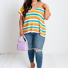 Summer Spirit Stripe Knit Top Curves Image - 1