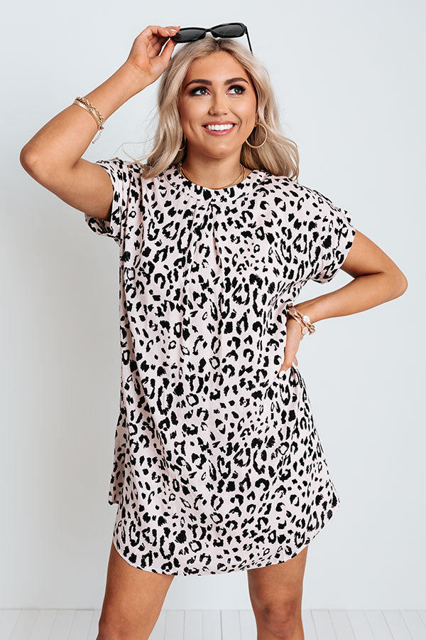Afternoon Swoon Leopard Shift Dress Image - 2