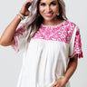 Feeling My Best Embroidered Shift Top in White Image - 1