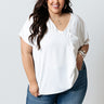 Easy Come, Easy Go Shift Top in White Curves Image - 1