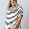 Nautical Charm Shift Tee in White Curves Image - 1