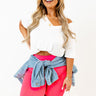 Coastal Chic Shift Tee In Ivory Curves Image - 1
