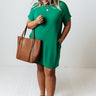 Hyde Park T-Shirt Dress In Green Curves Image - 1