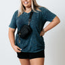 Joy Ride Mineral Washed Tee in Teal Curves Image - 1