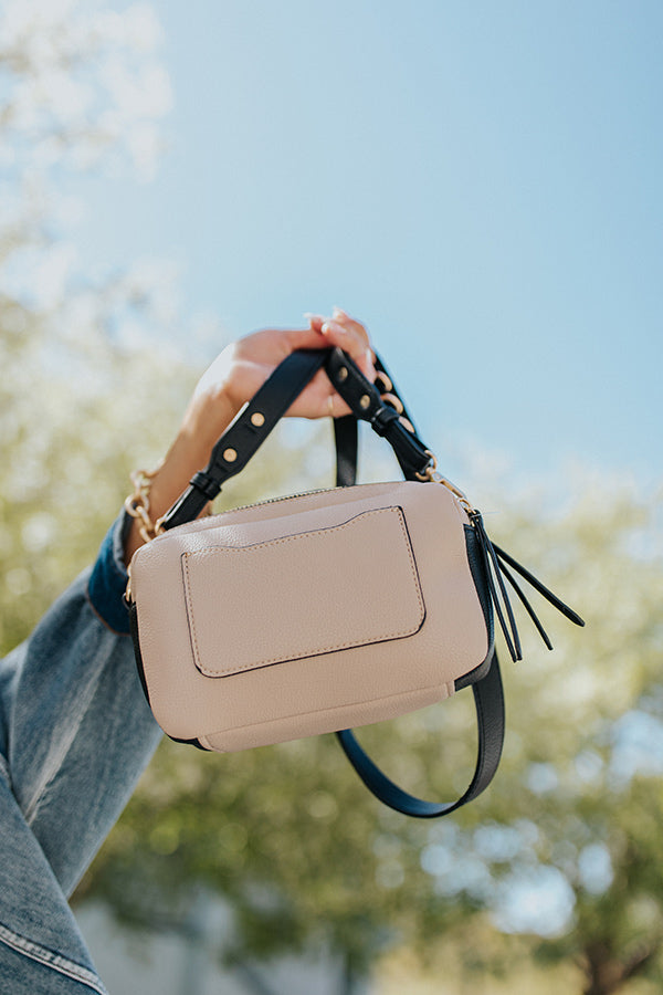 Remember Me Fondly Faux Leather Crossbody In Latte