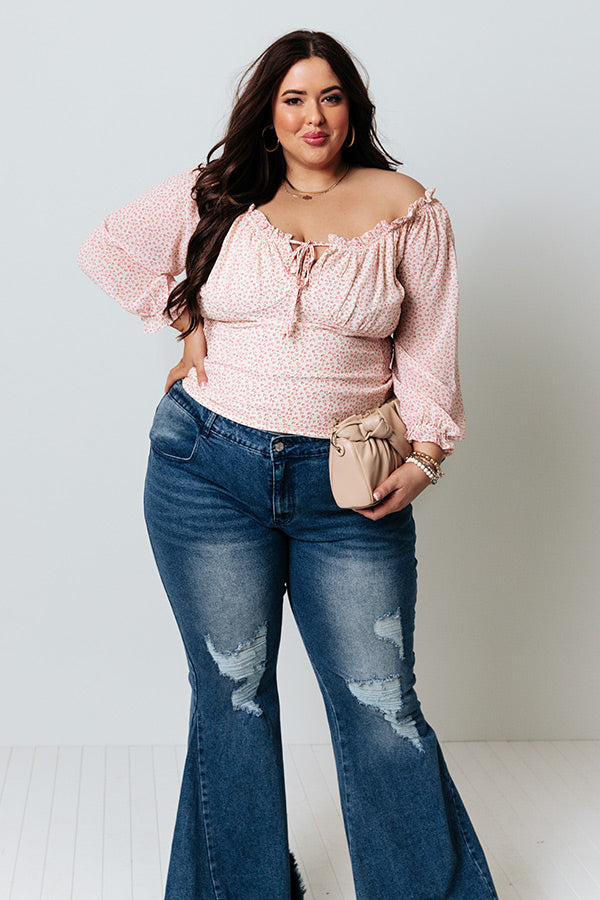 Private Concert Off Shoulder Top in Cream Curves Image - 2