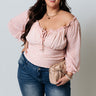 Private Concert Off Shoulder Top in Cream Curves Image - 1