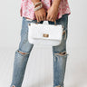Focus On Love Faux Leather Crossbody In White Image - 1