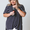 Nautical Charm Shift Tee in Navy Curves Image - 1