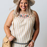 Sitting Starboard Embroidered Shift Top in Primrose Yellow Curves Image - 1