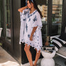 Malibu Dreaming Embroidered Cover Up In Navy Image - 1