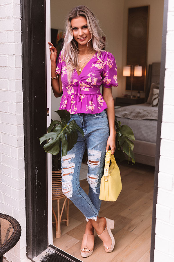 Villas And Vino Floral Top