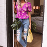 Villas And Vino Floral Top Image - 1