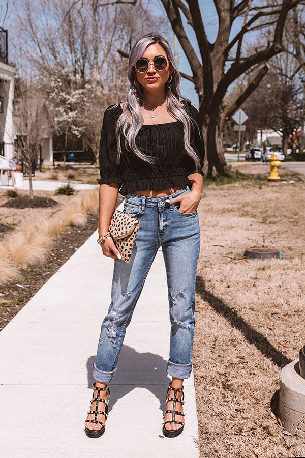 Milan Dreams Crop Top In Black Image - 2