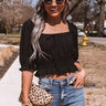 Milan Dreams Crop Top In Black Image - 1
