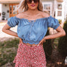 Bayside Blooms Shorts In Crimson Image - 1