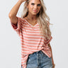 Nautical Charm Shift Tee in Dusty Rose Image - 1