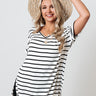 Nautical Charm Shift Tee in White Image - 1