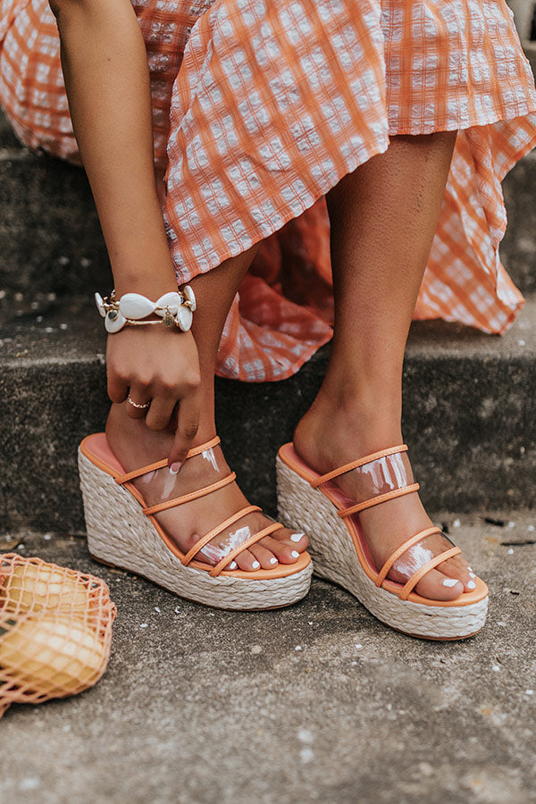 The Raela Wedge In Peach