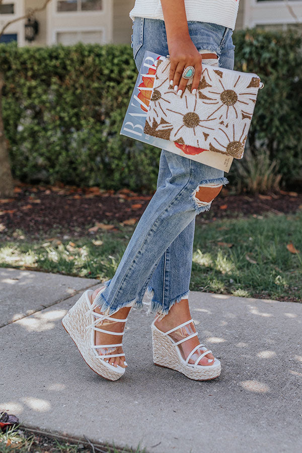 The Raela Wedge In White