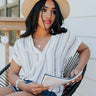 Marina Bay Stripe Top In Navy Image - 1