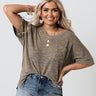 Laid Back In Laguna Knit Top In Martini Olive Image - 1