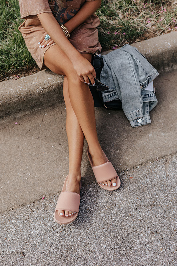 The Galloway Sandal In Peach