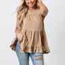 Sun Seeker Babydoll Tank In Iced Latte Image - 1