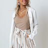 Captured Moments Lace Trim Tank In Taupe Image - 1