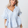 Loving You Well Shift Top In Sky Blue Image - 1