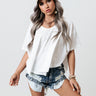 Lake Daze Crop Shift Tee In White Image - 1