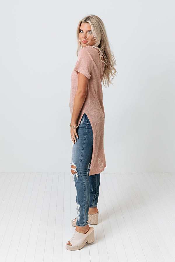 Baja Surf Knit Tunic In Peach Image - 3
