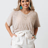 Laid Back In Laguna Knit Top In Birch Image - 1