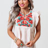 Private Island Embroidered Shift Top Image - 1
