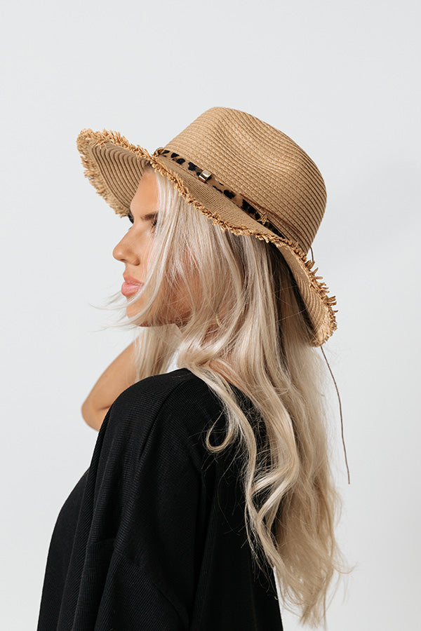 Toasted Coconut Woven Hat In Tan