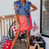 American Sweetheart Paisley Skirt In Red Image - 1