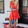 Harbor Lights Ruffle Dress In Scarlet Image - 1