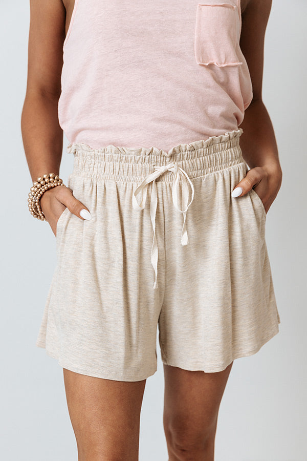 Iced Matcha Shorts In Cream