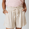 Iced Matcha Shorts In Cream Image - 1
